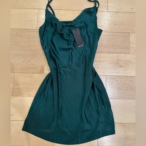 Silky turquoise slip dress !! NWT!!